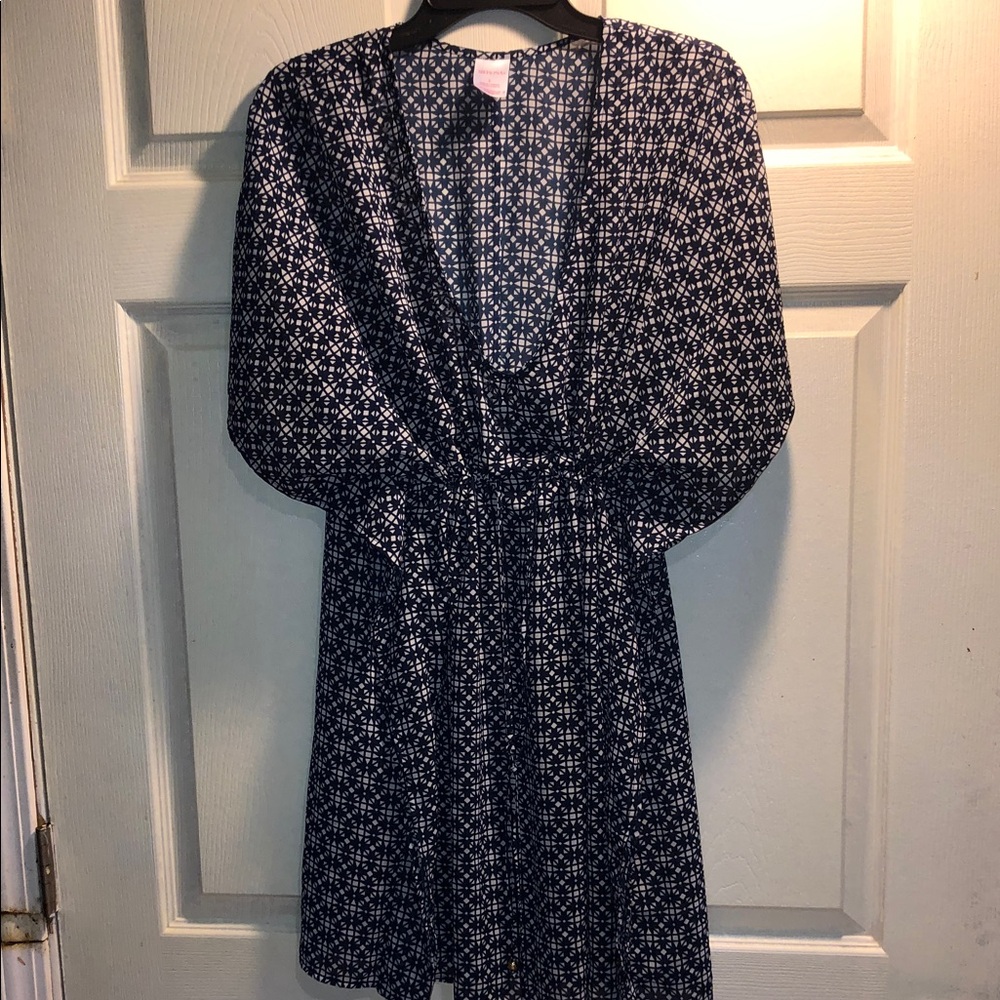 Elegant Black and White Patterned swimsuit cover up